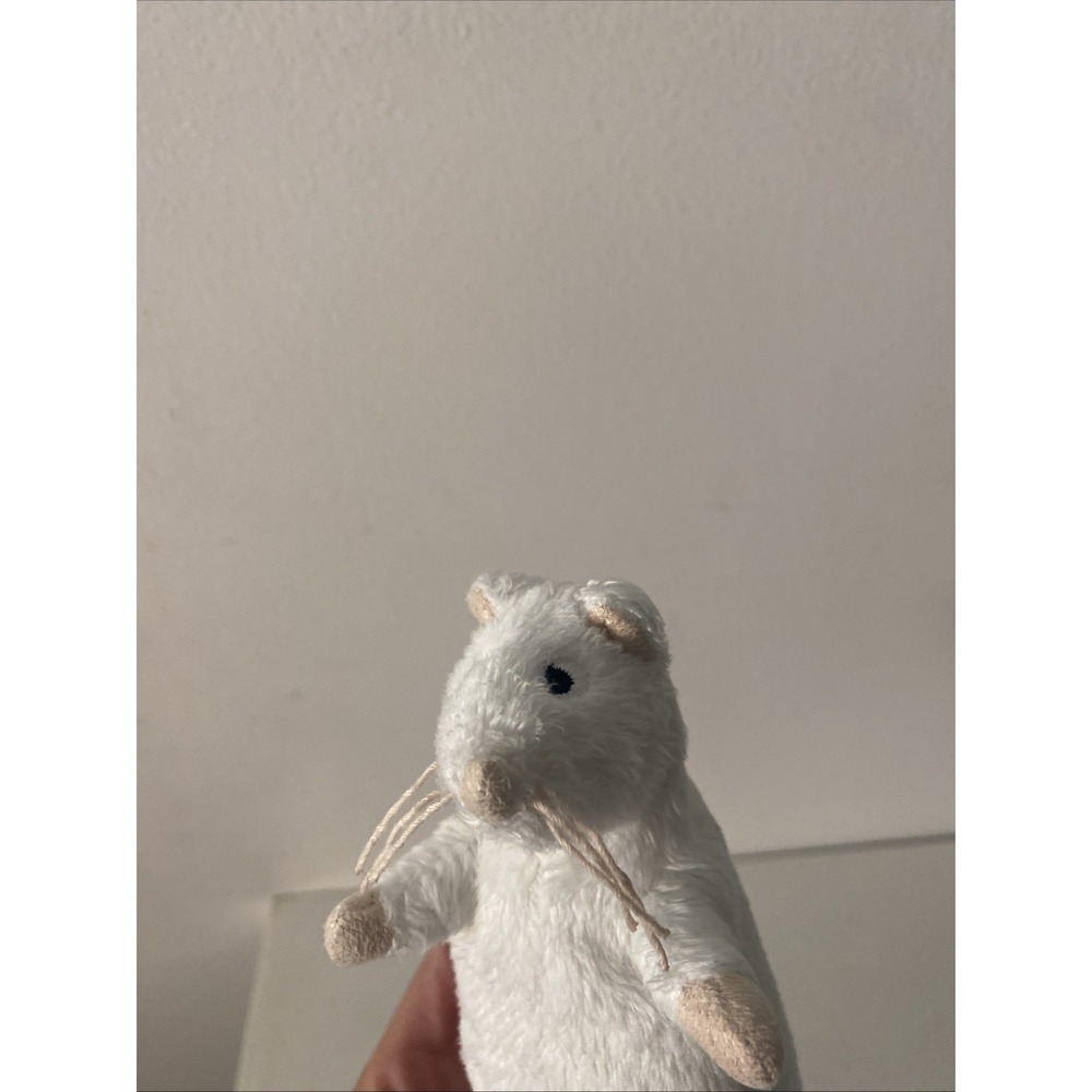 IKEA White Rat Plush Mouse Stuffed Doll Embroidered Sewn Gosig Mus Mini 4.5" - Picture 8 of 8